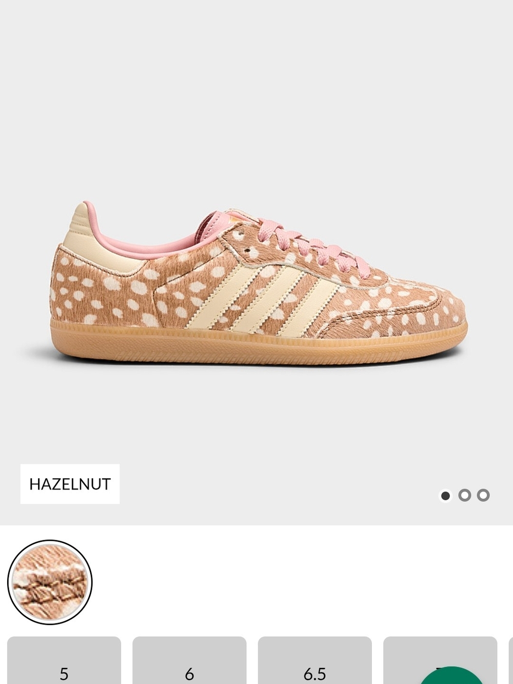 adidas Hazelnut Pink Deerprint Gazelle — Women